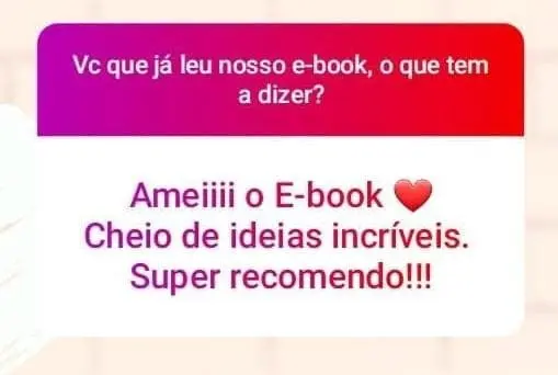 Print de depoimento recebido no Instagram